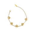 Icy Gold Clover Bracelet