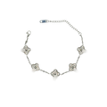 Icy Silver Clover Bracelet