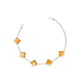 Topaz + Silver Clover Bracelet