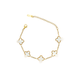 White + Gold Clover Bracelet